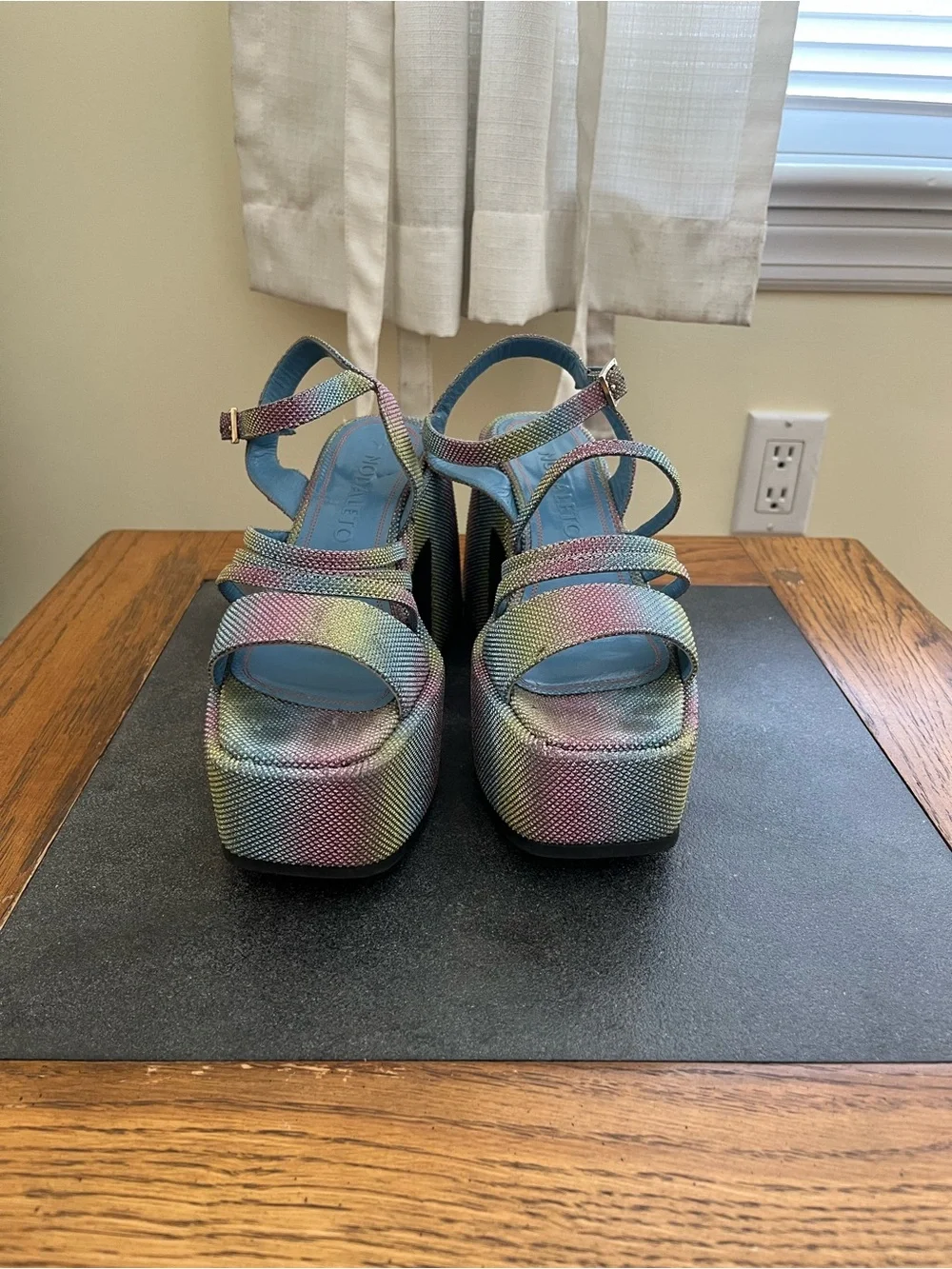 Nodaleto bulla babies chibi platform Multi Strappy Platform Sandals size 38